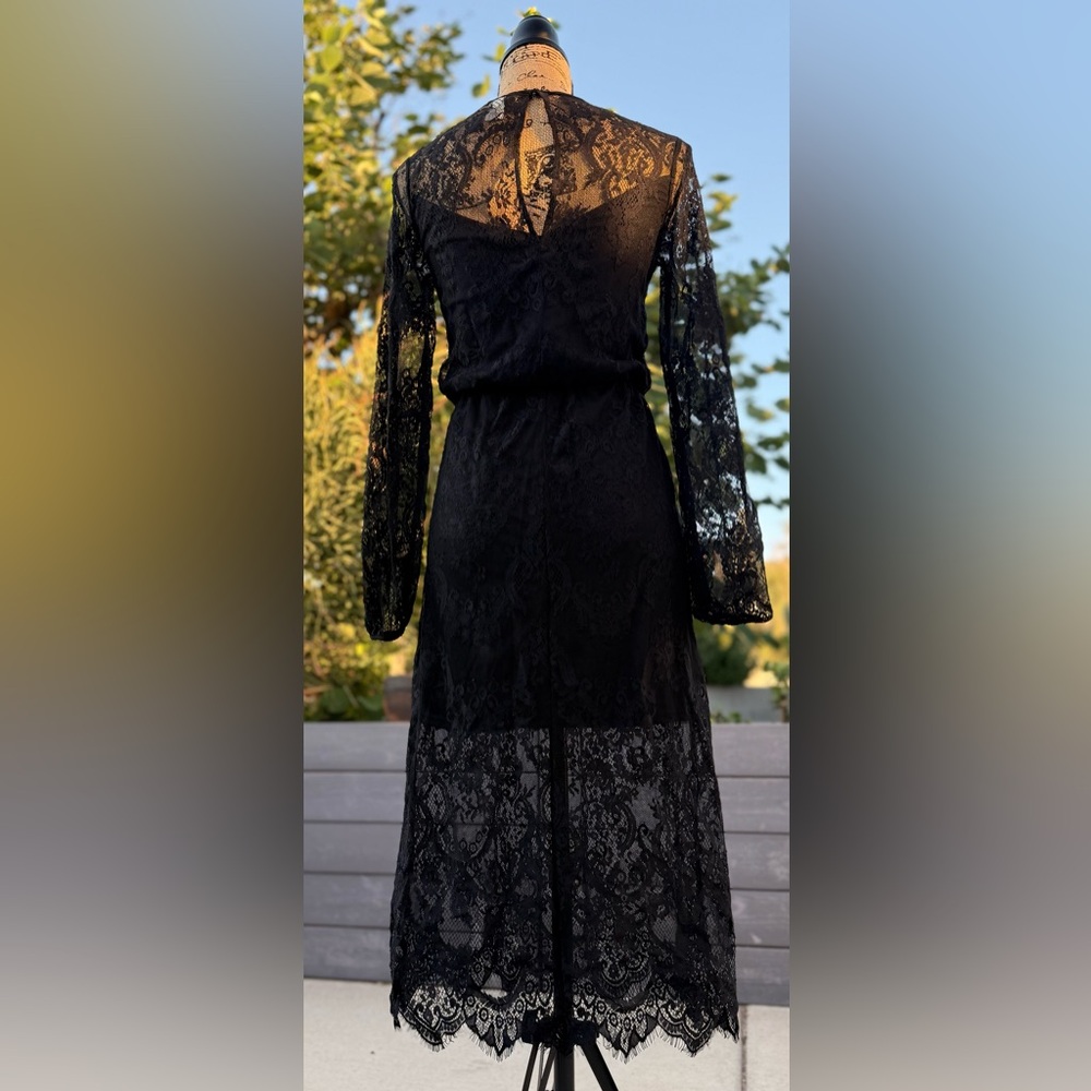 H&M Black Lace Long Sleeve Dress - Picture 3 of 6